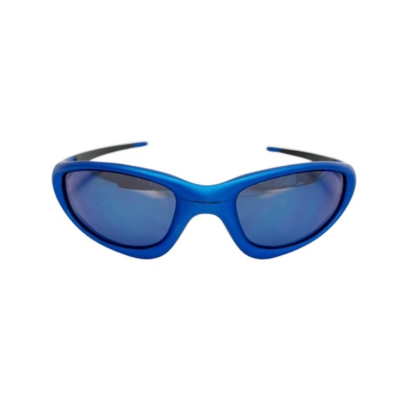 RARE VINTAGE OAKLEY Straight Jacket Matte Metallic Blue Sunglasses - Picture 1 of 2